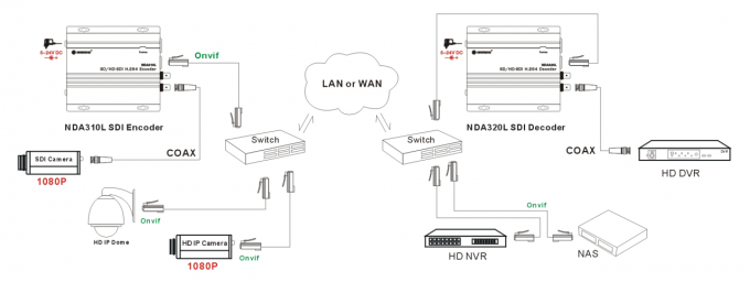 HD SDIのサージ・プロテクターDC 12V高い定義解読