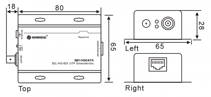 CAT5/上のSD/HD-SDIのビデオ エクステンダー6つのキットの送信機および受信機