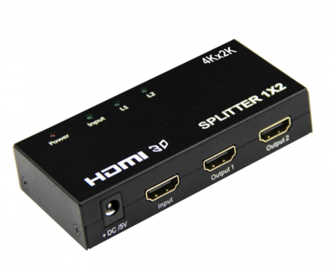 4K 1.4b 1 HD HDMIのディバイダーは2出力された5V 1A 2の方法サポート3Dビデオを入れました