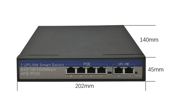 Cctvのセキュリティ システムのためのイーサネット スイッチ4港POEの電源上のRJ45インターフェイス力