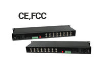 FCの港60km繊維媒体のコンバーター16チャネルのビデオ1チャネルRS485のリターン データ