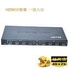 中国 8の3Dビデオ4K HD HDMIディバイダー1 x 8 HDMIのディバイダー1 会社